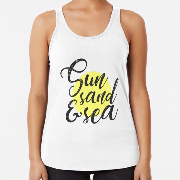 Sun, Sand, and Sea Beach Top Racerback Tank Top