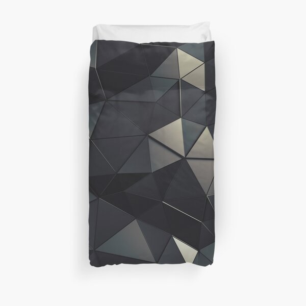 Polygon Noir Duvet Cover
