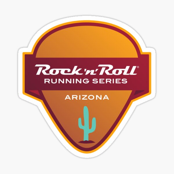 "Rock n Roll Arizona Marathon" Sticker for Sale by 1991vintage Redbubble