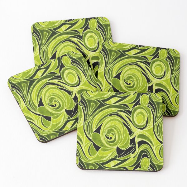 Artikelvorschau, Swirly Whirlies in Chartreuse entworfen und verkauft von Suziness Designs.