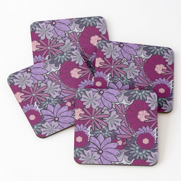 Item preview, Purple tropical flowers designed and sold by Alwayscreateart.