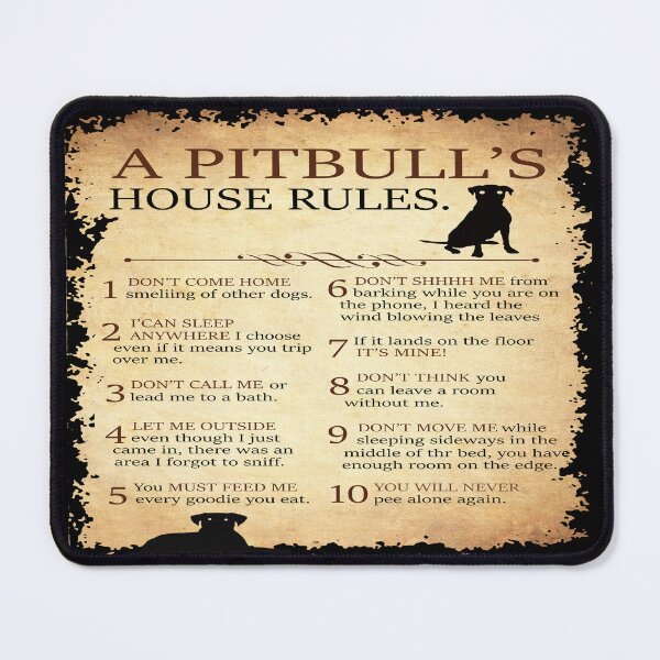 Item preview, A Pitbull's House Rules designed and sold by HelgaSchwarz.