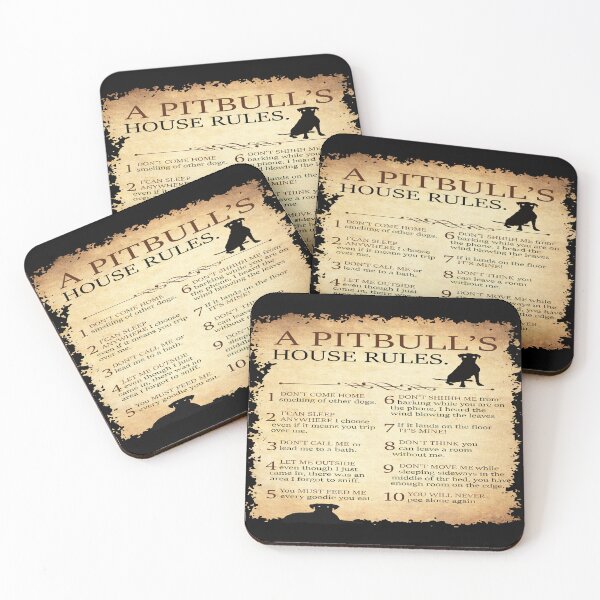 Item preview, A Pitbull's House Rules designed and sold by HelgaSchwarz.