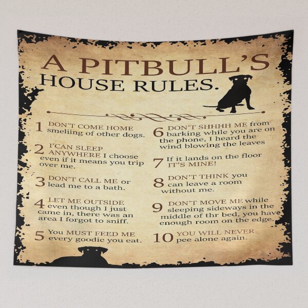 Item preview, A Pitbull's House Rules designed and sold by HelgaSchwarz.