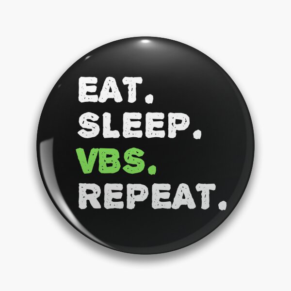 Artikelvorschau, Vintage Eat Sleep VBS wiederholen fette Typografie entworfen und verkauft von garniturex.