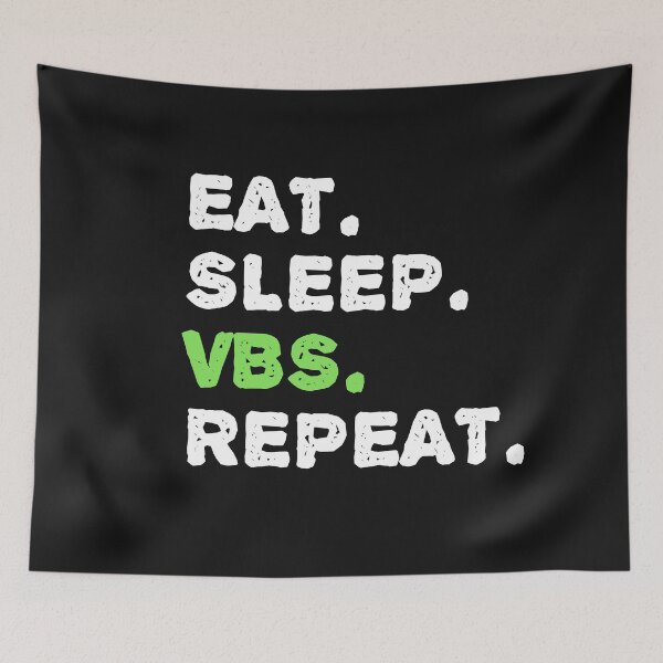 Item preview, Vintage Eat Sleep VBS repeat bold Typography  designed and sold by garniturex.