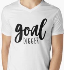 Goal Digger Quote Men's V-Neck T-Shirt
