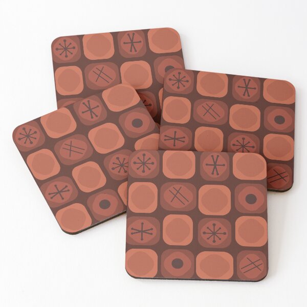 Item preview, 1950s Mod Art Soft Cubes Burnt Orange designed and sold by thepixelgarden.