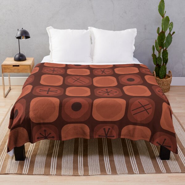 Item preview, 1950s Mod Art Soft Cubes Burnt Orange designed and sold by thepixelgarden.
