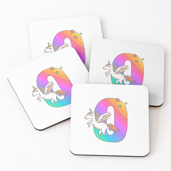 Item preview, Unicorn Monogram Letter O Initial Cute Birthday Gift designed and sold by Delightfully Cynical.