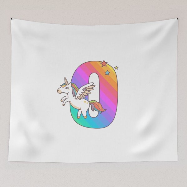 Item preview, Unicorn Monogram Letter O Initial Cute Birthday Gift designed and sold by Delightfully Cynical.