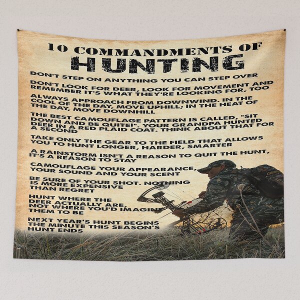Item preview, 10 Commandments Of Hunting Hunter designed and sold by HelgaSchwarz.