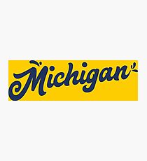 Michigan Hand Schriftzug Fotodruck