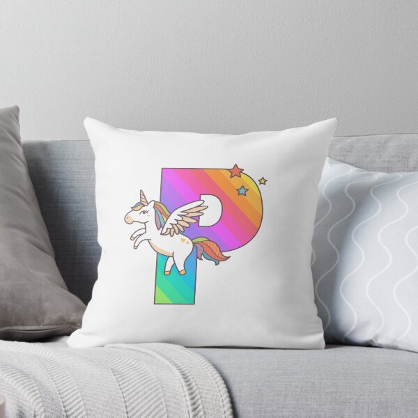 Item preview, Unicorn Monogram Letter P Initial Cute Birthday Gift designed and sold by Delightfully Cynical.