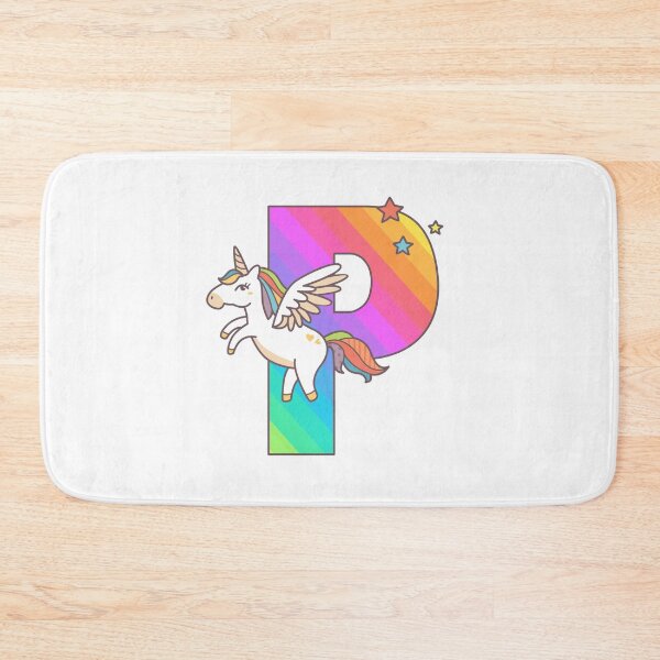Item preview, Unicorn Monogram Letter P Initial Cute Birthday Gift designed and sold by Delightfully Cynical.