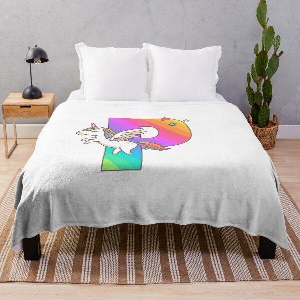 Item preview, Unicorn Monogram Letter P Initial Cute Birthday Gift designed and sold by Delightfully Cynical.