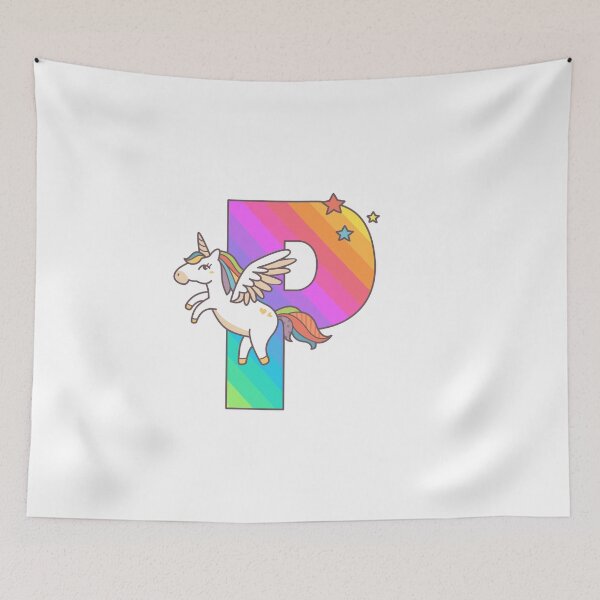 Item preview, Unicorn Monogram Letter P Initial Cute Birthday Gift designed and sold by Delightfully Cynical.
