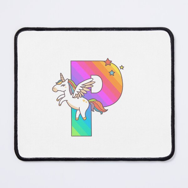 Item preview, Unicorn Monogram Letter P Initial Cute Birthday Gift designed and sold by Delightfully Cynical.