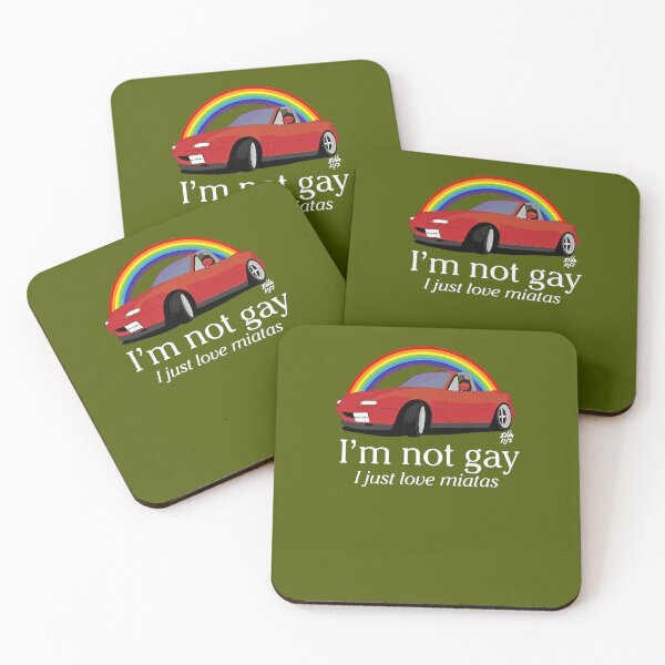 Item preview, I'm Not Gay I Just Love My Miata! Basic Novelty Tees Graphics Female For Awesome Comfy Love black designed and sold by marsacdurkesd.