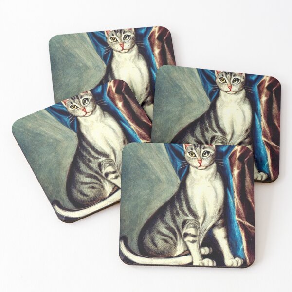 Item preview, Cat portrait painting designed and sold by FineArtLoverr.