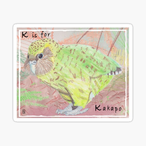 K is for Kakapo Sticker