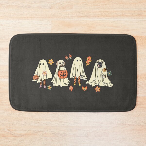 Item preview, Retro Spooky Pals Dogs Ghost Trick or Treat Cute Spooky Season Halloween Vintage Funny designed and sold by JooArtPrints  ★★★★★.