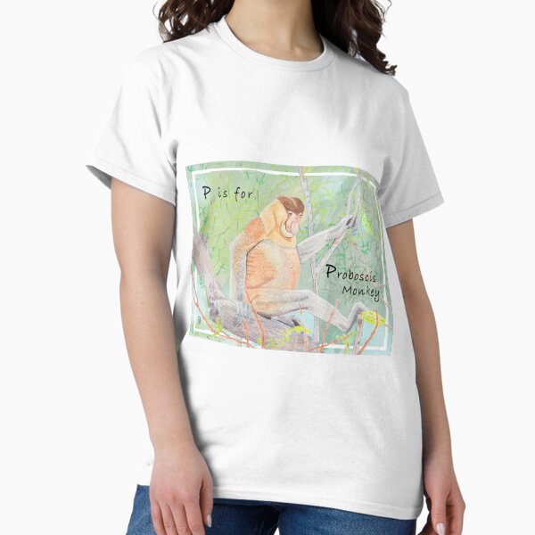 P is for Proboscis Monkey Classic T-Shirt