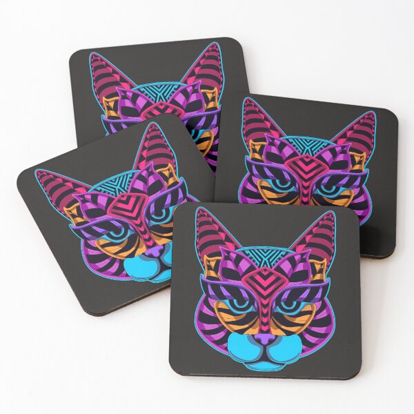 Item preview, colorful cat face t-shirt designed and sold by satya881.