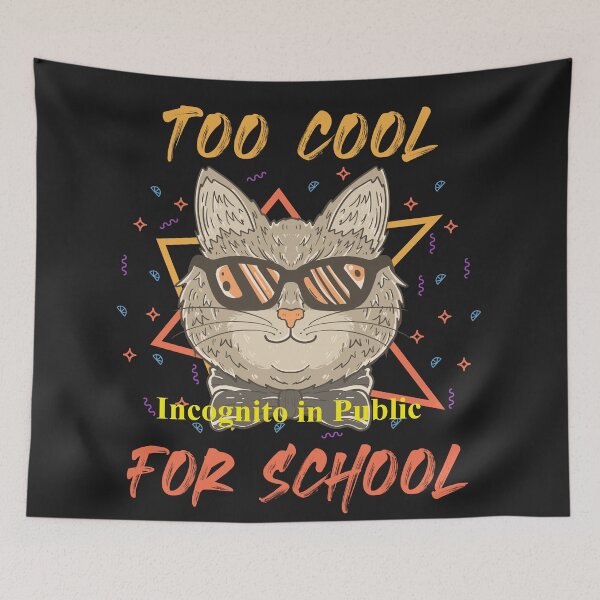 Item preview, Too Cool for School Incognito Cat designed and sold by LeJeuneGifts.