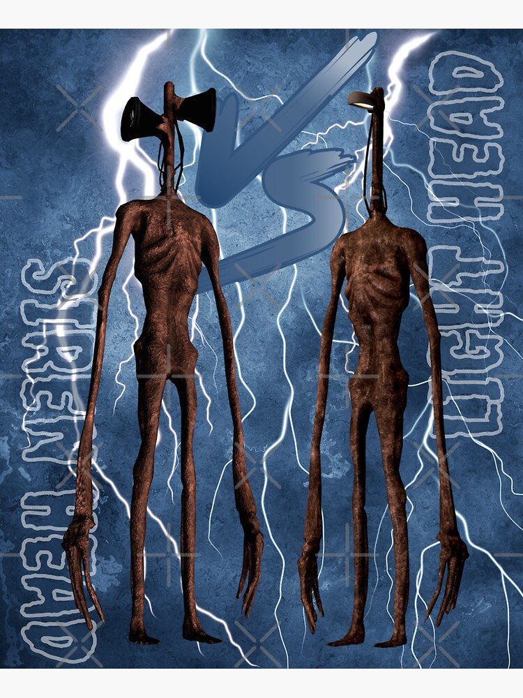"Siren Head VS Light Head" Sticker for Sale by TheBullishRhino Redbubble