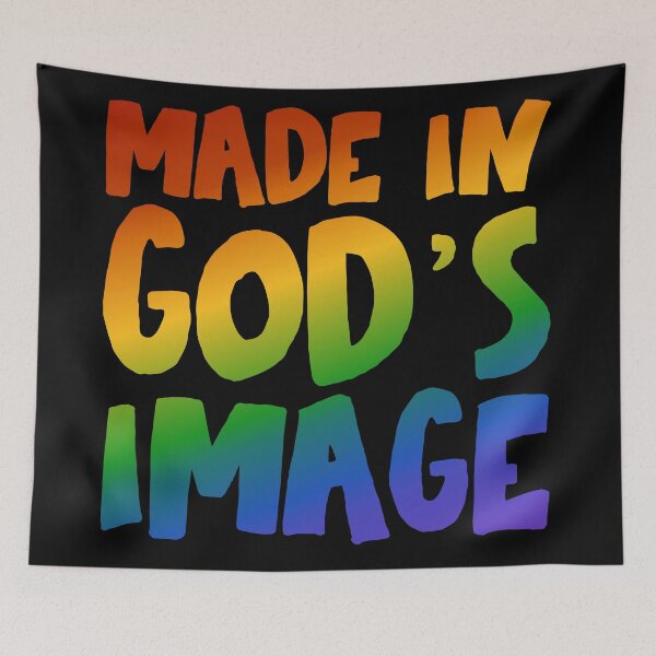 Item preview, "Made in God's image" - Christians for Justice (rainbow)  designed and sold by Ofeefee.