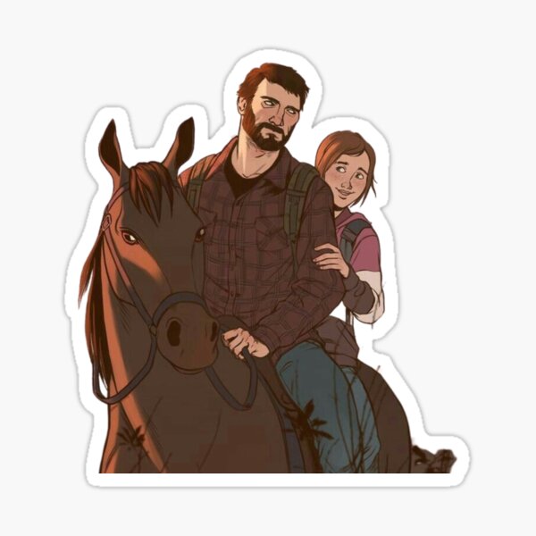 Item preview,  ellie and joel riding a happy horse! designed and sold by jack-book.