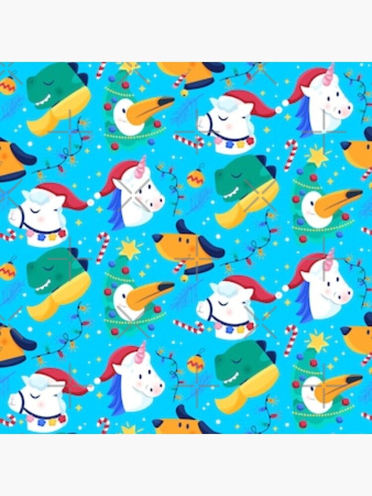 "Unicorn Christmas" Sticker for Sale by Designsbykids Redbubble