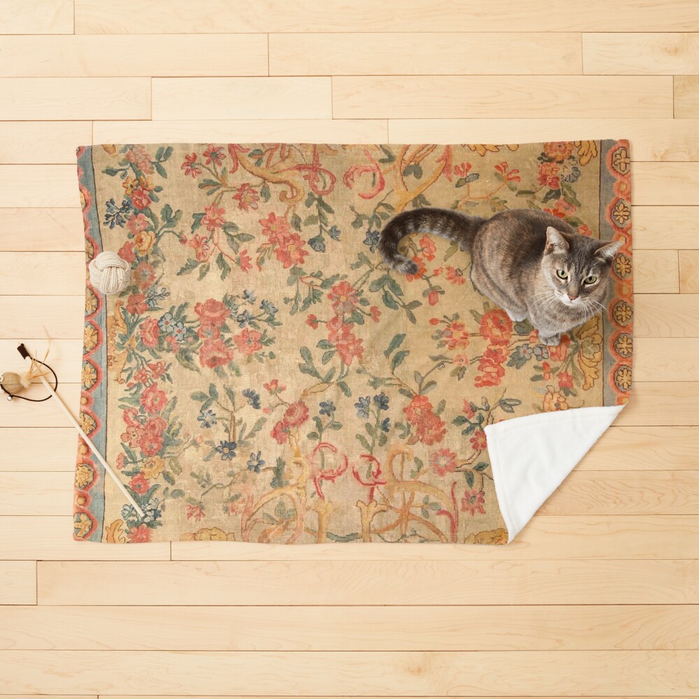 Antique French Savonnerie Rug Print Pet Blanket