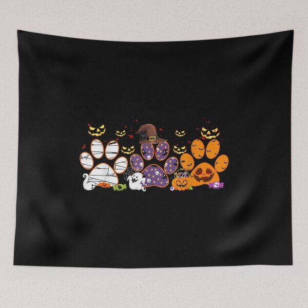 Item preview, Witch Mummy Pumpkin Paw Print Dog Fan Halloween Costume Day designed and sold by Stephenbaile.