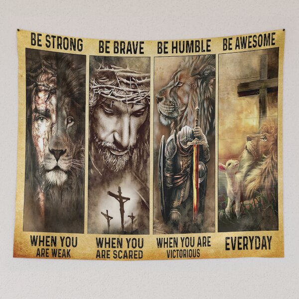Item preview, Be Strong Be Brave Be Humble Be Awesome Jesus designed and sold by HarveyHF.