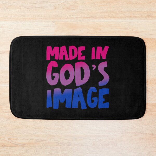 Item preview, "Made in God's image" - Christians for Justice (bisexual flag colors)  designed and sold by Ofeefee.