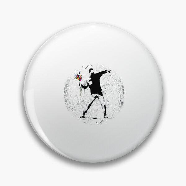 Item preview, Banksy Protester Throwing Flowers Classic  designed and sold by morangekinsuz.