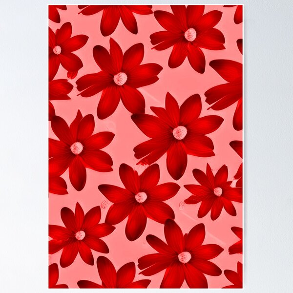 Item preview, Blooming Red On Pink designed and sold by TiltedCode.