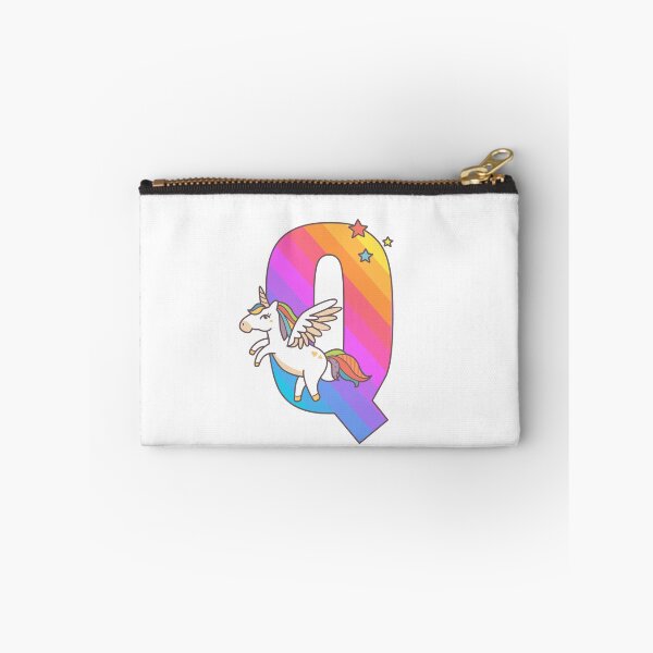Item preview, Unicorn Monogram Letter Q Initial Cute Birthday Gift designed and sold by Delightfully Cynical.