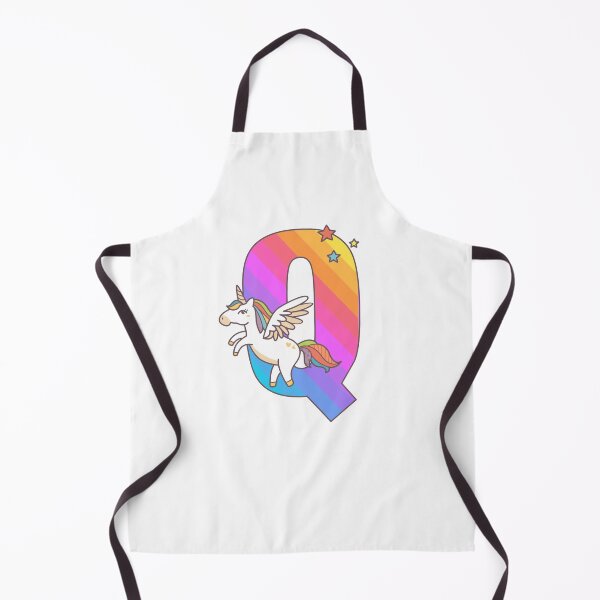 Item preview, Unicorn Monogram Letter Q Initial Cute Birthday Gift designed and sold by Delightfully Cynical.