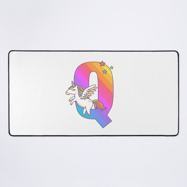Item preview, Unicorn Monogram Letter Q Initial Cute Birthday Gift designed and sold by Delightfully Cynical.