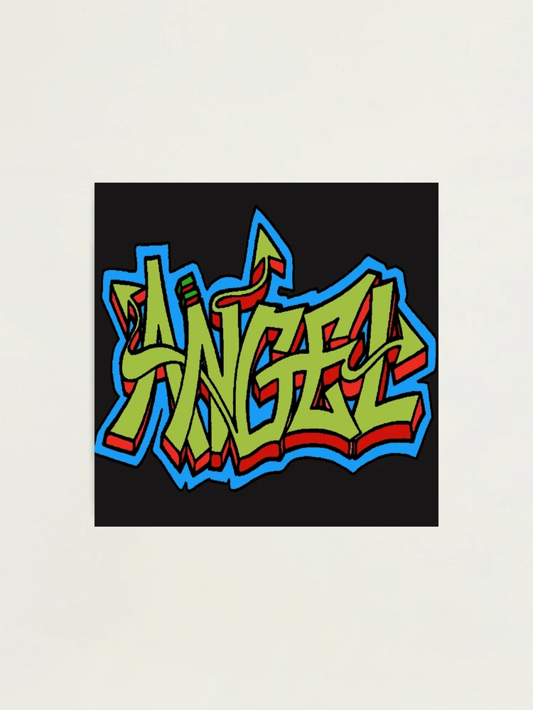 Angel In Graffiti Bubble Letters