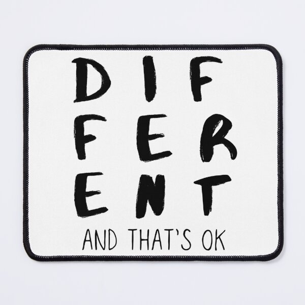 Item preview, Different And Thats OK. Typography. Black Text. Capitals designed and sold by JellyBeenzz.