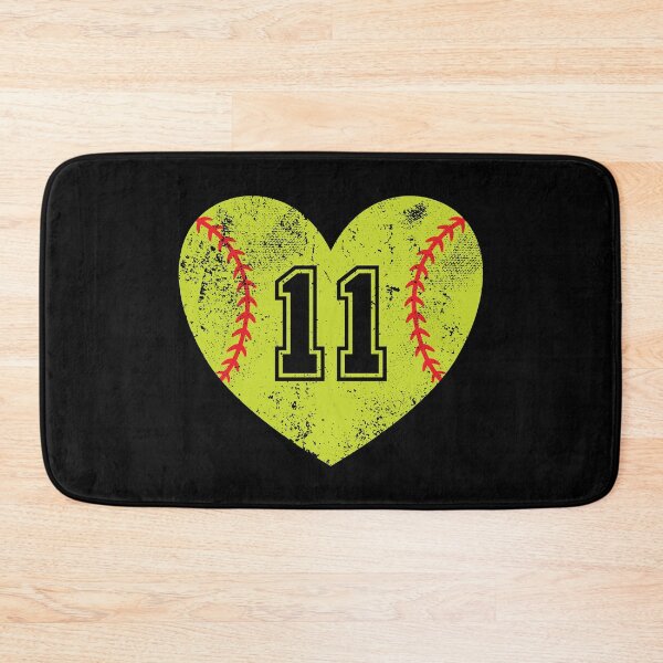 Item preview, Softball Heart Jersey Number 11 designed and sold by AdventureTee.