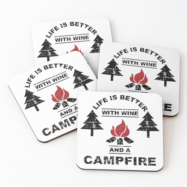 Item preview, Life is better with wine and a campfire designed and sold by KayLa Turner.