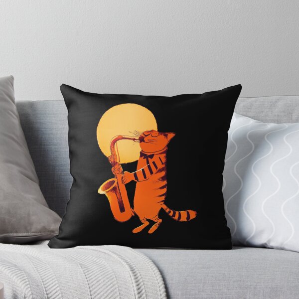Item preview, Cat Playing the Saxophone by the Light of the Moon designed and sold by ThePurpleMelon.