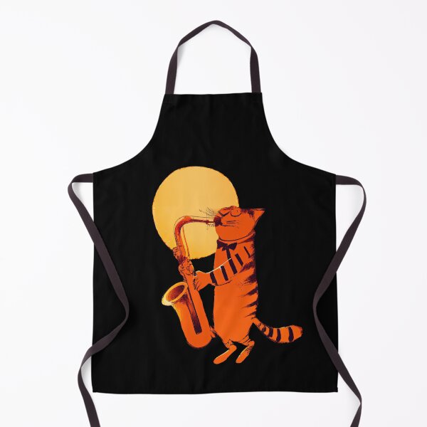 Item preview, Cat Playing the Saxophone by the Light of the Moon designed and sold by ThePurpleMelon.