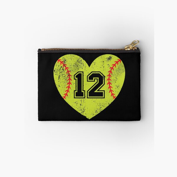 Item preview, Softball Heart Jersey Number 12 designed and sold by AdventureTee.