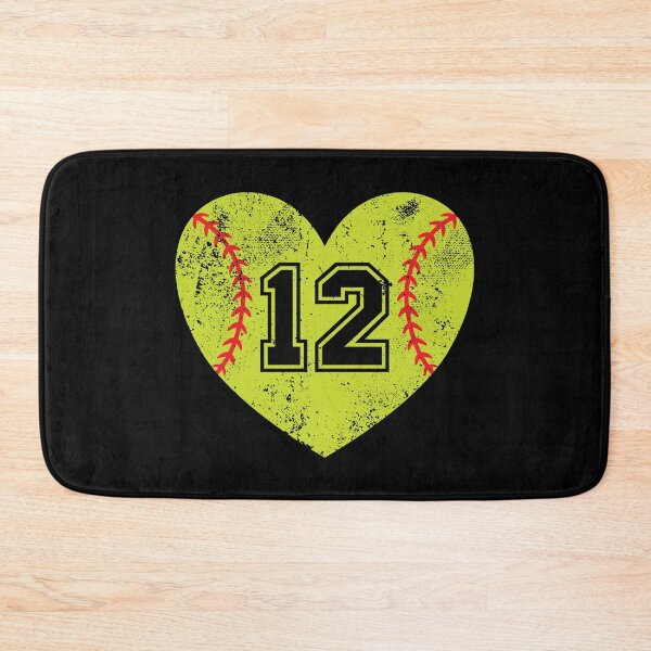 Item preview, Softball Heart Jersey Number 12 designed and sold by AdventureTee.